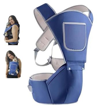 Imagem de Canguru Carregador Bebe Criança Alça Ajustavel Macio Acolchoada Ergonomica Viagem Passeio Bolso Praticidade Seguro Resistente