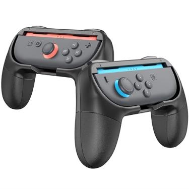 Imagem de Fintie Grips for Nintendo Switch 2 (2025) Joy-Con, [Ergonomic Design] Wear-Resistant Comfort Game Controller Handle Kit for Switch Next Gen 2025 Joy Con, 2-Pack (Black)