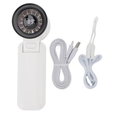 Imagem de Ventilador Portátil Portátil Turbo, Silencioso 5 Velocidades de 3000mAh Bateria Operada Pelo Pescoço da Mesa do Pescoço Fan 135 Graus Display Digital Mini Electric Personal Fan