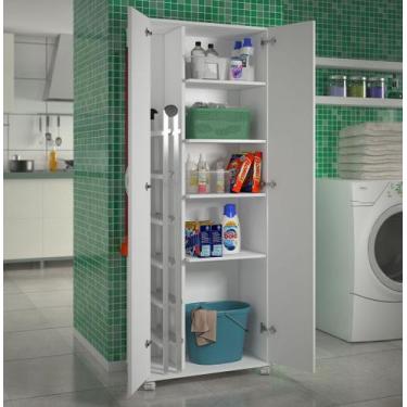 Imagem de Armário Para Lavanderia Multiuso 2 Portas Alto Dispensa - ClickForte