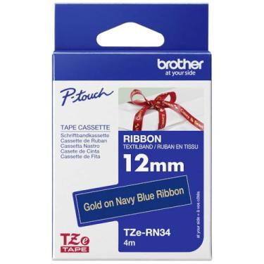 Imagem de Brother TZER234 12 mm Original P-Touch Fita Têxtil - Ouro/Azul Marinho