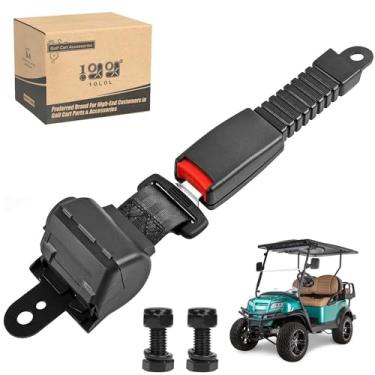 Imagem de 10L0L Cintos de segurança retráteis para carrinho de golfe (121 cm) - Cintos de segurança universais para Yamaha EZGO, Club Car, Go Kart, UTV - Cintos de segurança retráteis para carrinho de golfe
