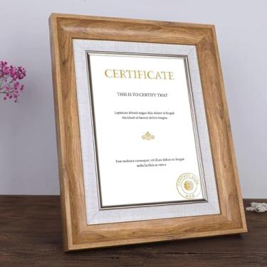 Imagem de Moldura A4 / B4 / A3 Para Foto,molduras Para Certificado,documento Ou Diploma,suporte De Exibição De Fotos De Moldura, Log, Certificate (21 × 28.5cm）