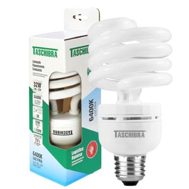 Imagem de Lâmpada Compacta Eletrônica Taschibra Espiral 32w E27 6400k 110v