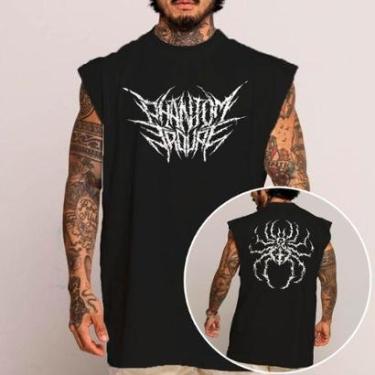 Imagem de Camiseta Regata Algodão Machão Oversized Abstract Phantom Spider Dark Arte-Unissex