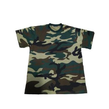 Imagem de Camiseta Infantil Camuflado Militar Para Bebe Criança - LENODI, Verde,