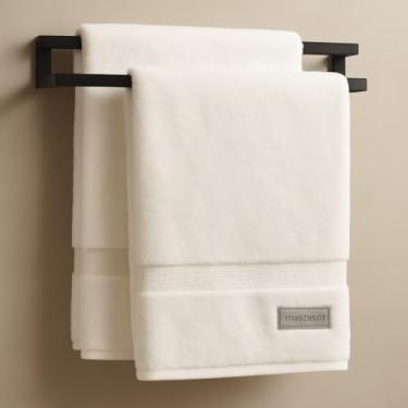 Imagem de Suporte Porta Toalha De Banho Duplo 50cm Toalheiro Acessório de Banheiro
