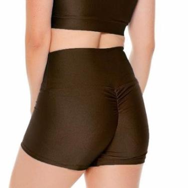Imagem de Shorts Empina Bumbum United - Marrom - GG-Feminino