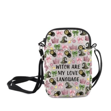 Imagem de MNIGIU Witchy Gifts Witch Are Love Language Bolsa tiracolo Teatro Musical Bolsa de Ombro Presente para Melhores Amigos, Witch Are Love Language
