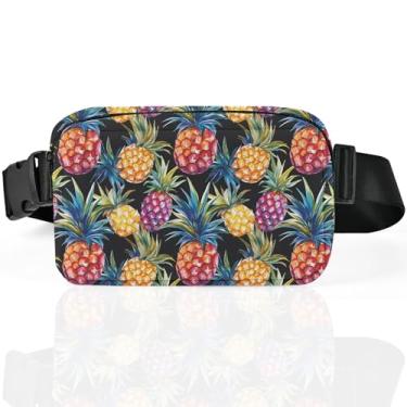 Imagem de Pochete para mulheres, casual, bolsa de cinto, impermeável, bolsa de cintura leve com alças ajustáveis, carteira de presente de viagem para treino, Bronze, Small, Pochete