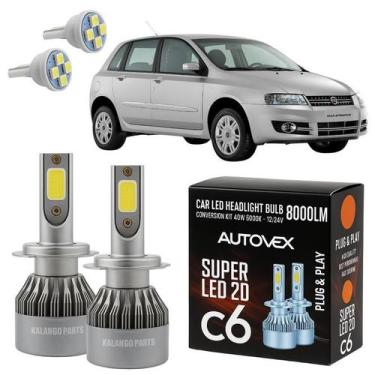 Imagem de Fiat Stilo Todos Lâmpada Farol Baixo LED H7 Automotiva T10 - Autovex