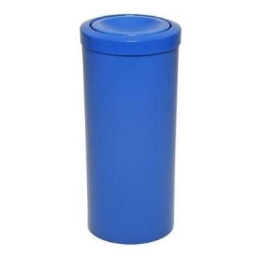 Imagem de Cesto Lixeira Plástico De 22 Litros Com Tampa Meia Esfera - JSN, Verme