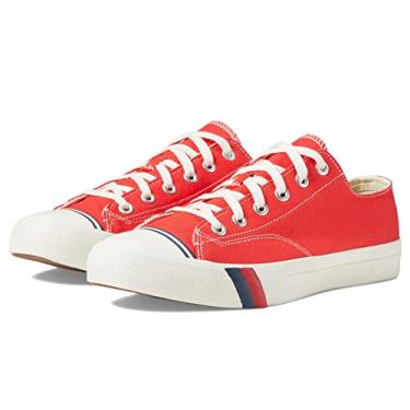 Imagem de PRO-Keds Tênis unissex adulto Royal Lo com cadarço moderno, Tela vermelha, 36