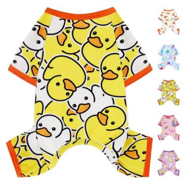 Imagem de Pijamas para cães macios e elásticos, roupas para cães pequenos, meninas, meninos, tamanho médio, primavera, verão, roupas para cachorrinhos, macacões, gatos, roupas para animais de estimação