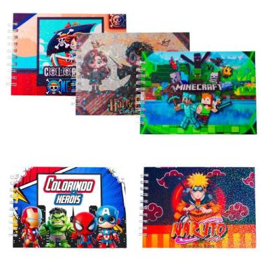 Imagem de 5 Livros De Colorir Pintar Infantil Antiestresse Adulto - Toys 2u