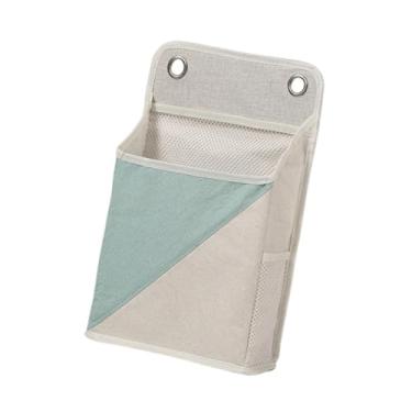 Imagem de IEUDNS Organizador de parede para dormitório, bolsa organizadora dobrável, versátil, lavável, com bolso, cesto para pendurar, para armário e escritório, Verde