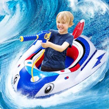 Imagem de Sunleo Boias De Piscina Para Crianças - Brinquedos Infláveis Com Pistola D'Água Pequenas, Meninos E Meninas 3 A 8 Anos, Jogos Ao Ar Livre, Brinquedos, Diversão Na No Verão