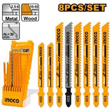 Imagem de Jogo de lâminas de serra com 8 peças INGCO