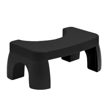Imagem de Zerodis Bancas do pé Com Potty, Evitando Escorregar Melhorar a Postura Portátil Etapa do pé Descanso Agachando o Apoio de pé Sob o Apoio de pé para o Escritório do Banheiro de Escritório (Preto)