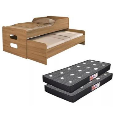 Imagem de Bicama Bibox Duas Camas Com 2 Colchões Solteiro D20 100% MDF Cores Var