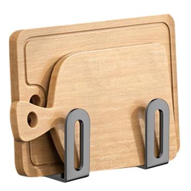 Imagem de Organizador De Tampas De Panelas, Armazenamento de Tampas Montado na Parede, Prateleira Adesiva para Utensílios de Cozinha Organizar Cozinha Armário Banheiro Entrada Lavanderia Despensa Garagem