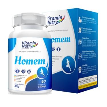 Imagem de Homem Suplemento Alimentar de Vitaminas (Vitamina A, Complexo B, cobre,zinco...) 60 cápsulas 500mg (3)