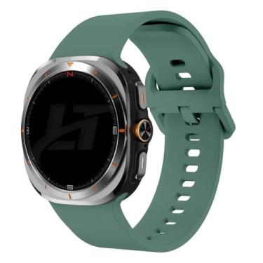 Imagem de Pulseira Silicone Lisa LTimports compativel com Galaxy Watch Ultra 47mm Sm-L705 / Sm-L705F (LT-Verde-pinheiro)