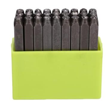 Imagem de AYNEFY Kit de Ferramentas de Carimbos de Mão, 40Cr de Letras Maiúsculas de Aço Carbono Número de Jóias Fazendo o Poço de Carimbo Ferramenta de Estampagem de Metal Com Caixa de (Maiúsculas)