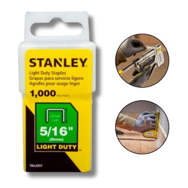Imagem de Grampo Grampeador 8mm 5/16" Stanley Tapeceiro Marceneiro Pistola Profi