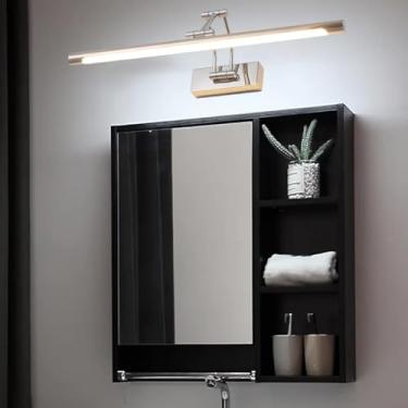 Imagem de Luz de parede LED para espelho de banheiro 180° lâmpadas de parede giratórias ajustáveis para moldura de quadro, arandelas de parede internas de metal moderno para barbear maquiagem sala de estar