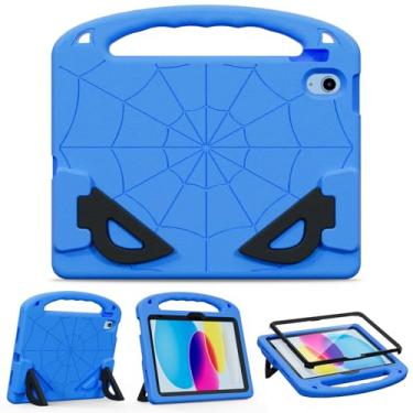Imagem de XunyLyee Capa infantil para iPad A16 11ª/10ª geração (modelo 2025/2022), capa de proteção contra quedas com protetor de tela EVA à prova de choque, azul