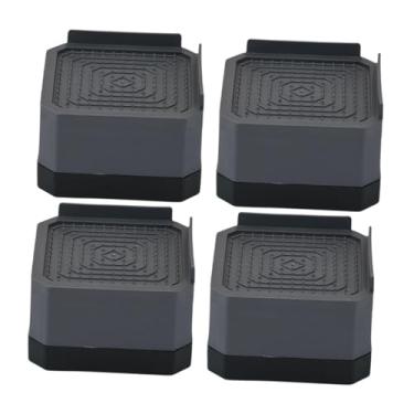 Imagem de ＫＬＫＣＭＳ 4x Almofadas Antivibração Resistente e Resistente Protegem o Chão, Elevadores de Cama, Elevadores de Pernas de Móveis para Sofá, Máquina de Lavar, Cinza, 1 Camada