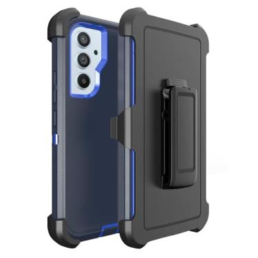 Imagem de Bisbkrar Capa para Samsung Galaxy A54 5G, capa de telefone [grau militar] 3 em 1 à prova de choque resistente, capa de proteção resistente (com clipe de cinto) (azul)