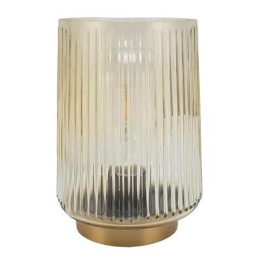 Imagem de Aramox Lâmpada de Mesa de Lâmpada LED, Luz de Mesa Alimentada por Bateria, de Vidro para Sala de Estar, Quarto e Banheiro, Estilo Moderno, Sem Fio Com Timer, Base de Metal