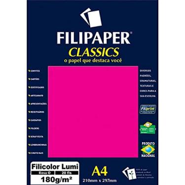 Imagem de PAPEL FILICOLOR LUMI 180G A4 20FLS ROSA