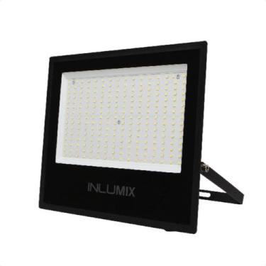Imagem de Refletor Holofote Led 200W Branco Frio 6500K Preto 110/220V - Inlumix