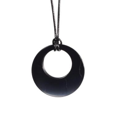 Imagem de Keled Rocks Colar com pingente Shungite – Coleção Base – Usando este cristal Shungite para diminuir o estresse e aumentar a vitalidade – Pedras Shungites da mina russa, 1.5 Inches, Pedra, Shungite