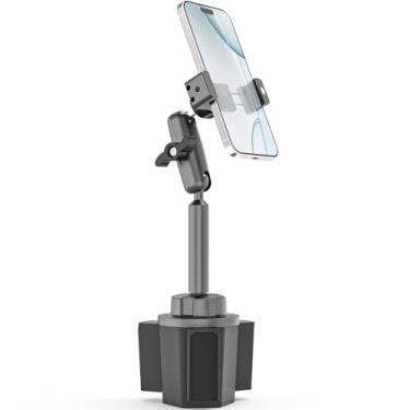 Imagem de Charchendo Suporte de telefone para sofá com braço de metal ajustável à prova de choque, suporte de celular todo de metal serve para telefones 16 15 14 13 12 Pro Plus Max Mini e telefones de 4 a 7