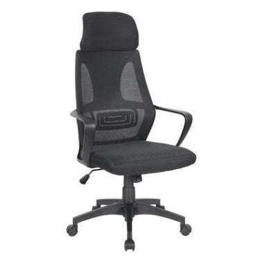 Imagem de Cadeira Office Pelegrin Presidente, Peso Máx. Suportado 100Kg, Tela Mesh, Preta - Pel-0289