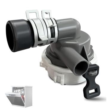 Imagem de ABQ73503002 ABQ73503004 Bomba de mangueira de drenagem para lava-louças compatível com LG Kenmore bomba de drenagem de lava-louças substituição 4116058 AP5973786 PS11706890 EAP11706890 Bomba de