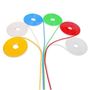 Imagem de Mangueira 5m Fita Led Neon Flexível 12v + Fonte 5A Branco Quente - DS,