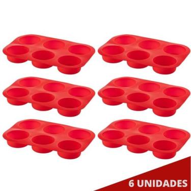 Imagem de Kit 6 Formas de Silicone 6 Cupcakes Sortida Petit Gateau - QUALITY HOU