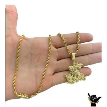 Imagem de Colar + Ping 5Mm Baiano Banhado Ouro 18K Semi Joia De Luxo - Vip Jóias