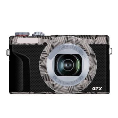 Imagem de G7XIII Adesivo de capa de câmera anti-arranhões para Canon G7X Mark III protetor de película de vinil decoração protetora (titânio triangular)