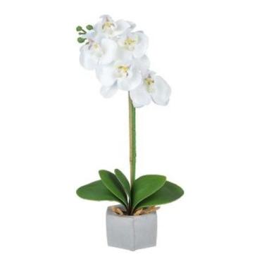 Imagem de Vaso De Flor Arranjo Orquídea Artificial Planta Realista - Florarte