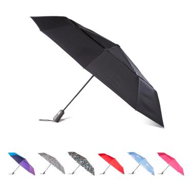 Imagem de totes Guarda-chuva dobrável masculino e feminino com proteção solar à prova de vento e fechamento automático, Preto, 55" Canopy