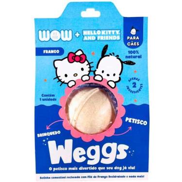 Imagem de Petisco WOW Weggs Hello Kity para Cães Sabor Frango - 1 Unidade