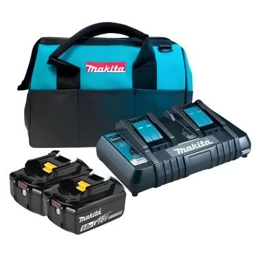 Imagem de Kit Carregador Dc18rd 2 Baterias Bl1850b E Bolsa Makita 110V