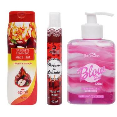 Imagem de Kit Blow Girl + Sabonete Íntimo + Perfume de Calçinha Maça - Apinil