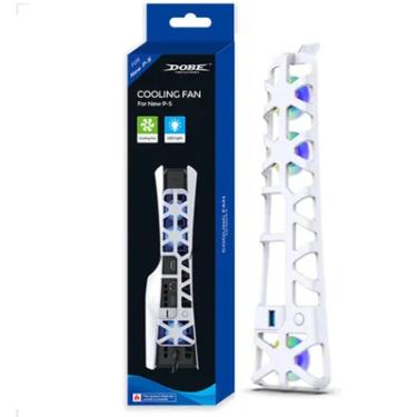 Imagem de Cooler Fan Externo Usb Ventilador Para Resfriamento 3 Ventoinhas LED Compatível Com Ps5 Slim Cor:branco